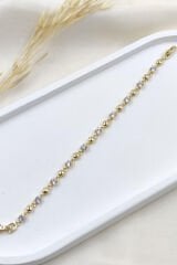 Özel Seri Taş Detaylı Su Yolu Tasarım Kadın Çelik Bileklik Kelepçe