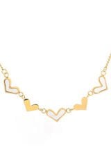 Exclusive Seri Çelik Kalp Mine Kalp Detaylı Kadın Çelik Kolye