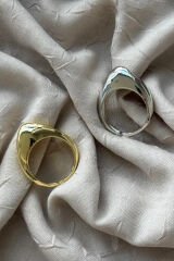 Arc Kıvrımlı Tasarım Ayarlanabilir Parlak Kadın Yüzük