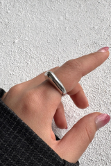 Arc Kıvrımlı Tasarım Ayarlanabilir Parlak Kadın Yüzük