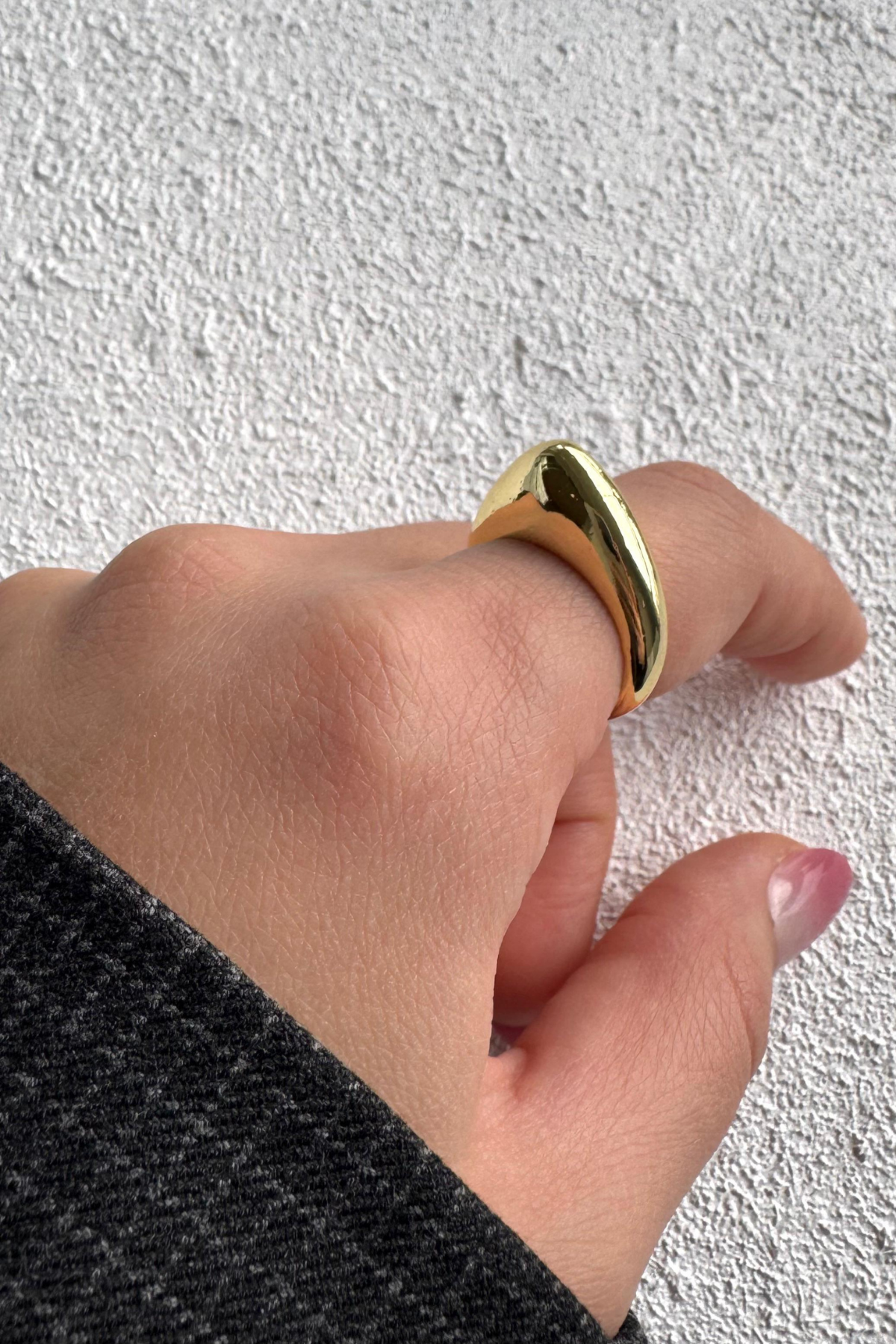 Arc Kıvrımlı Tasarım Ayarlanabilir Parlak Kadın Yüzük