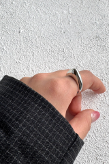 Arc Kıvrımlı Tasarım Ayarlanabilir Parlak Kadın Yüzük