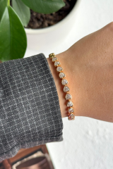 Özel Seri Su Yolu Kalp Tasarım Rose Renk Xuping Kadın Çelik Bileklik