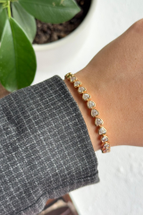 Özel Seri Su Yolu Kalp Tasarım Rose Renk Xuping Kadın Çelik Bileklik