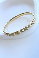 İthal Seri Çoklu Tifany Model Kadın Çelik Bileklik Kelepçe