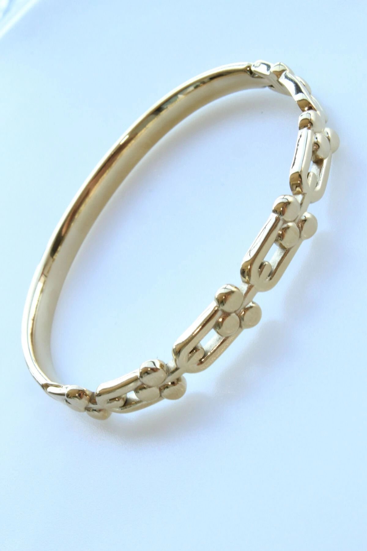 İthal Seri Çoklu Tifany Model Kadın Çelik Bileklik Kelepçe