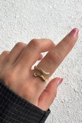 Yılan Tasarım Blg Model Ayarlanabilir Kadın Yüzük