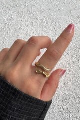 Yılan Tasarım Blg Model Ayarlanabilir Kadın Yüzük