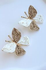 Yeni Sezon Hasır Kelebek Tasarım Yazlık Hafif Kadın Küpe