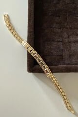 Özel Seri Vintage Zincir Tasarım Kadın Çelik Bileklik Kelepçe