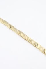 Premıum Seri Lıora Tasarım Yatay Çizgi Görünüm Zirkon Taşlı 14K Xuping Kadın Çelik Bileklik