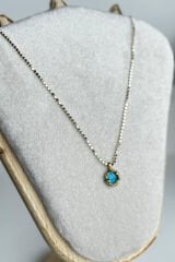 Özel Seri Calm Ocean Tasarım Ezme Zincirli 60 Cm Kadın Çelik Kolye