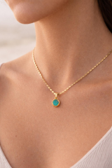 Özel Seri Calm Ocean Tasarım Ezme Zincirli 60 Cm Kadın Çelik Kolye