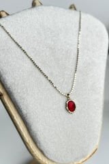 Özel Seri Scarlet Grace Tasarım Arpa Zincirli 60 Cm Kadın Çelik Kolye