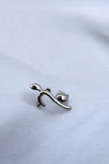 Özel Seri Uçan Kedi Model Tasarım Çelik Kıkırdak Küpe