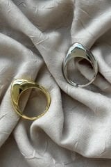 Arc Kıvrımlı Tasarım Ayarlanabilir Parlak Kadın Yüzük