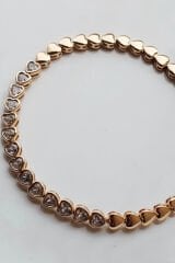 Özel Seri Su Yolu Kalp Tasarım Rose Renk Xuping Kadın Çelik Bileklik