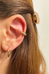 Özel Seri Kalın Burgu Halka Model Tasarım Çelik Kıkırdak Küpe