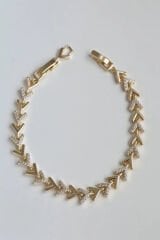 Vera Chain V Model Kuyumcu İşçiliği 14K Altın Kaplama Premium Seri Kadın Çelik Bileklik