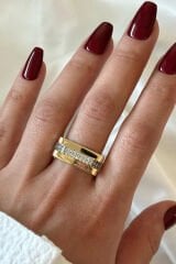 VIP %100 İthal Diana Ring Ayarlanabilir Kararmaz Garantili Kadın Çelik Yüzük