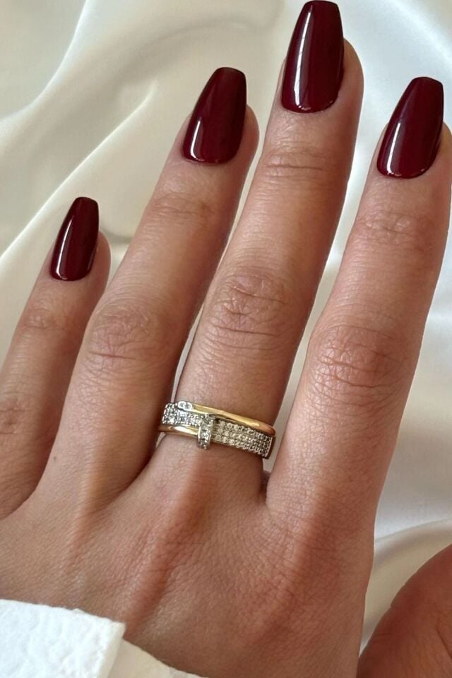 VIP %100 İthal Stone Nail Tasarım Ayarlanabilir Kararmaz Garantili Kadın Çelik Yüzük