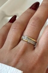 VIP %100 İthal Stone Nail Tasarım Ayarlanabilir Kararmaz Garantili Kadın Çelik Yüzük