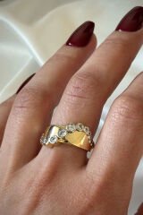 VIP %100 İthal Dams Tasarım Ayarlanabilir Kararmaz Garantili Kadın Çelik Yüzük