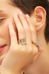 Vıp %100 Ithal Alive Model Ayarlanabilir Kadın Çelik Yüzük