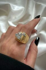 Vıp %100 Ithal Alive Model Ayarlanabilir Kadın Çelik Yüzük