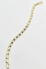 Royal Diamond Kuyumcu İşçiliği 14K Altın Kaplama Premium Seri Kadın Çelik Bileklik