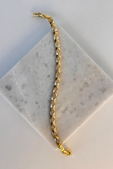 Royal Diamond Kuyumcu İşçiliği 14K Altın Kaplama Premium Seri Kadın Çelik Bileklik