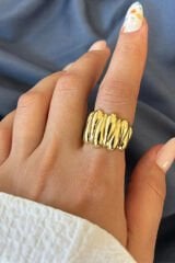 Yeni Sezon Twist Luxe Tasarım Ayarlanabilir Kadın Yüzük
