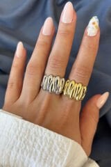 Yeni Sezon Twist Luxe Tasarım Ayarlanabilir Kadın Yüzük