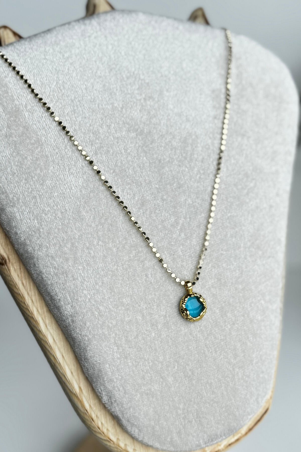 Özel Seri Calm Ocean Tasarım Ezme Zincirli 60 Cm Kadın Çelik Kolye