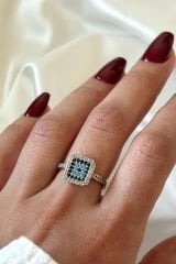 Princess Nazar Boncuğu Tasarım Zirkon Taşlı Ayarlanabilir Kadın Yüzük