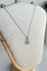 Premium Seri Kiraz Tasarım Renk Atmaz Kadın Çelik Kolye