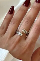 VIP %100 İthal Storm Tasarım Ayarlanabilir Kararmaz Garantili Kadın Çelik Yüzük