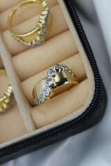 VIP %100 İthal Dams Tasarım Ayarlanabilir Kararmaz Garantili Kadın Çelik Yüzük