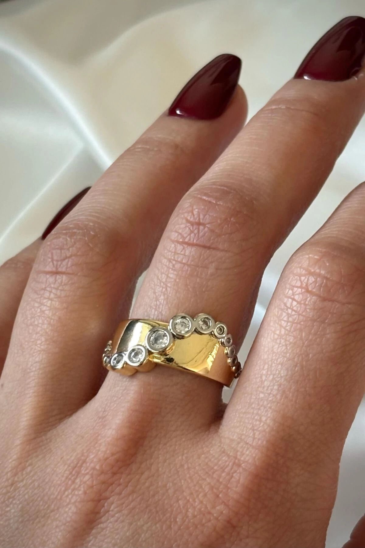 VIP %100 İthal Dams Tasarım Ayarlanabilir Kararmaz Garantili Kadın Çelik Yüzük