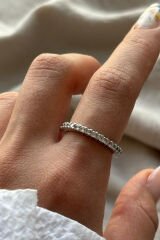 Gloria Sıralı Tam Tur Ayarlanabilir Kadın Yüzük