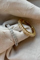 Gloria Sıralı Tam Tur Ayarlanabilir Kadın Yüzük