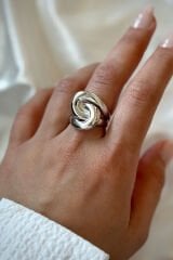 Premium Seri Rose Cilalı Ayarlanabilir Kadın Çelik Yüzük