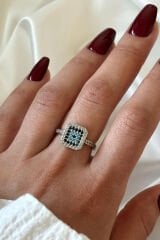 Princess Nazar Boncuğu Tasarım Zirkon Taşlı Ayarlanabilir Kadın Yüzük