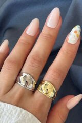 Yeni Sezon Lisse Tasarım Ayarlanabilir Kadın Yüzük