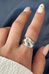 Yeni Sezon Lisse Tasarım Ayarlanabilir Kadın Yüzük