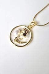 Vintage Kırmızı Gül Motifli 3d Tablo Tasarım Kadın Çelik Kolye