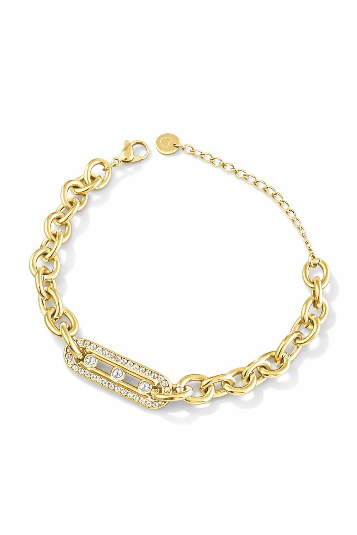 #Bileklik Gold Mess Marka Model Ayarlanabilir Kadın Çelik Bileklik Altın