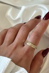 Premium Seri Twins Tasarım Ayarlanabilir Kadın Yüzük