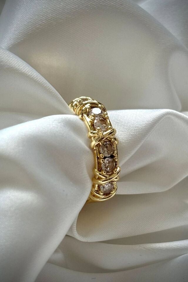 Yeni Seri XoXo Co Model Ayarlanabilir Kadın Çelik Yüzük Gold