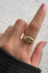 Yeni Sezon Luxe Bubble Tasarım Ayarlanabilir Kadın Yüzük